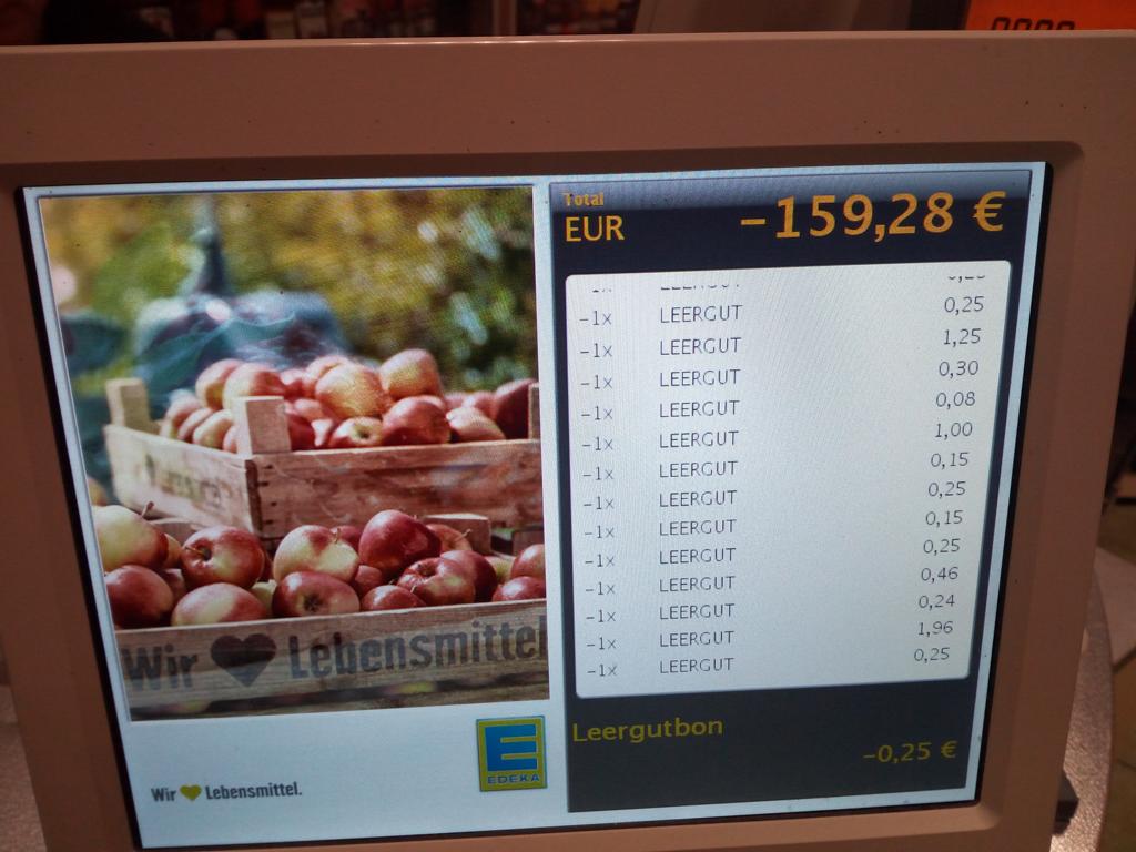 Pfandbons bei EDEKA